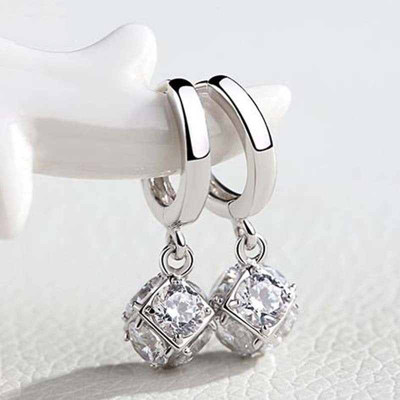 S925 Sterling Silver Earrings, magic square ear buckle, Japan, Japan, Japan, Japan, Japan and Japan